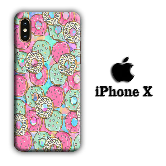 Donuts, Eat and Relax iPhone X 3D Case