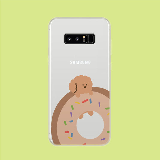 Donuts and Puppy Samsung Galaxy Note 8 Clear Case