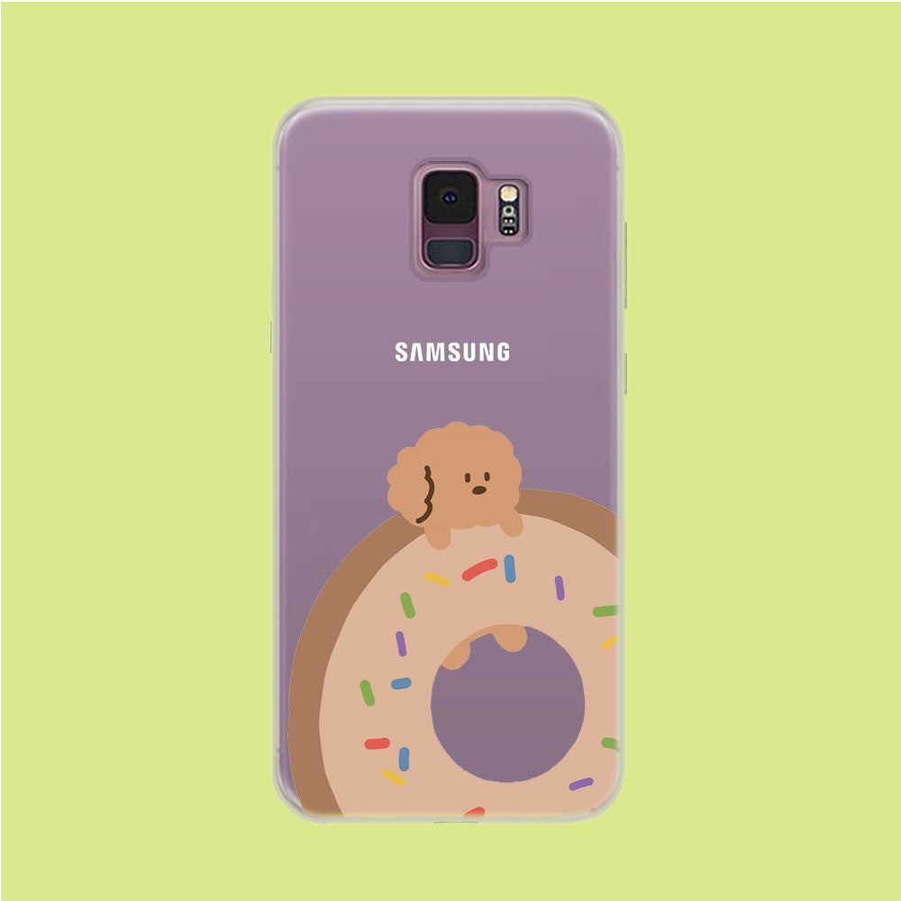Donuts and Puppy Samsung Galaxy S9 Clear Case