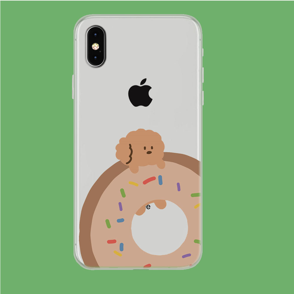 Donuts and Puppy iPhone Xs Max Clear Case