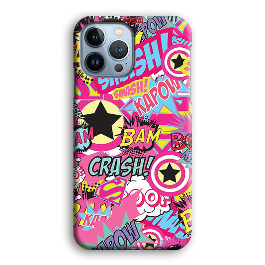 Doodle Smash and Crash iPhone 13 Pro 3D Case