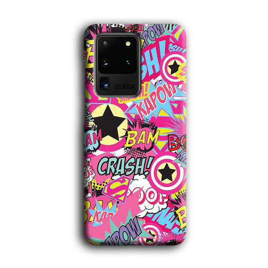 Doodle Smash and Crash Samsung Galaxy S20 Ultra 3D Case