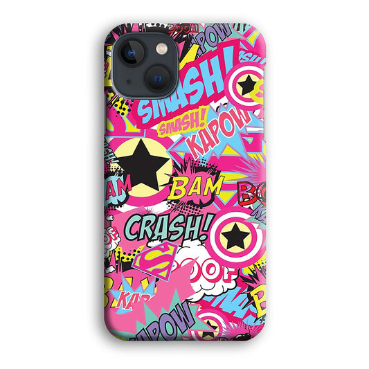 Doodle Smash and Crash iPhone 13 3D Case