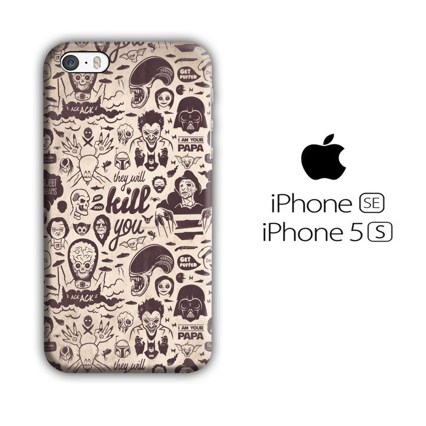 Doodle 004 iPhone 5 | 5s 3D Case - cleverny