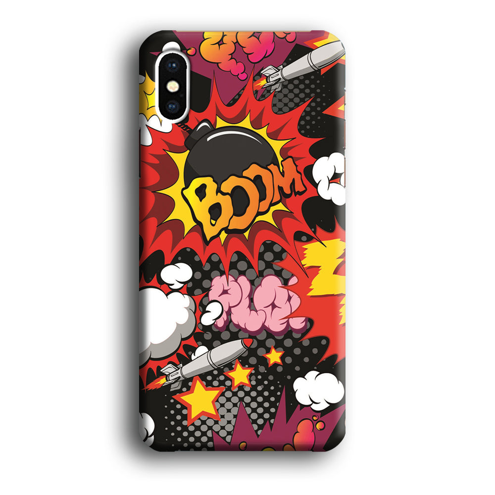 Doodle Boom and Blow Up iPhone Xs 3D Case