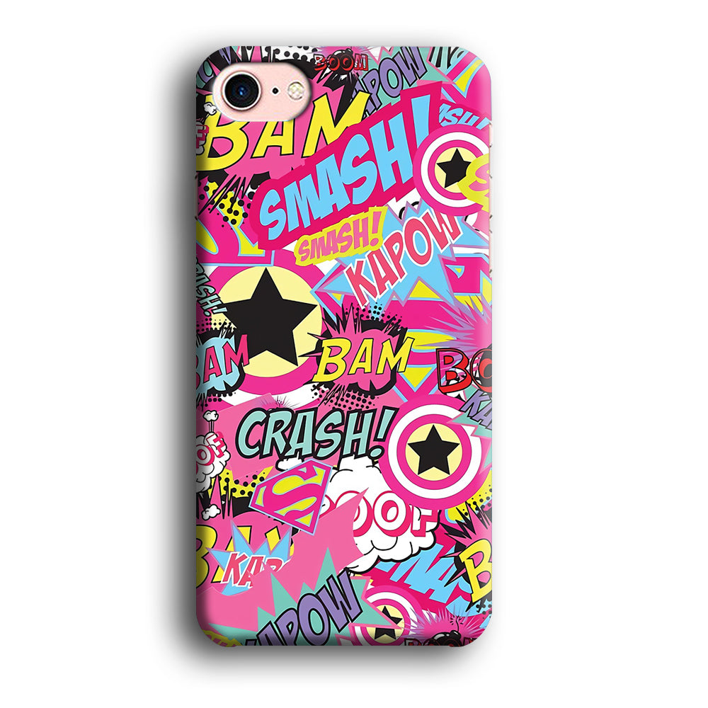 Doodle Smash and Crash iPhone 7 3D Case