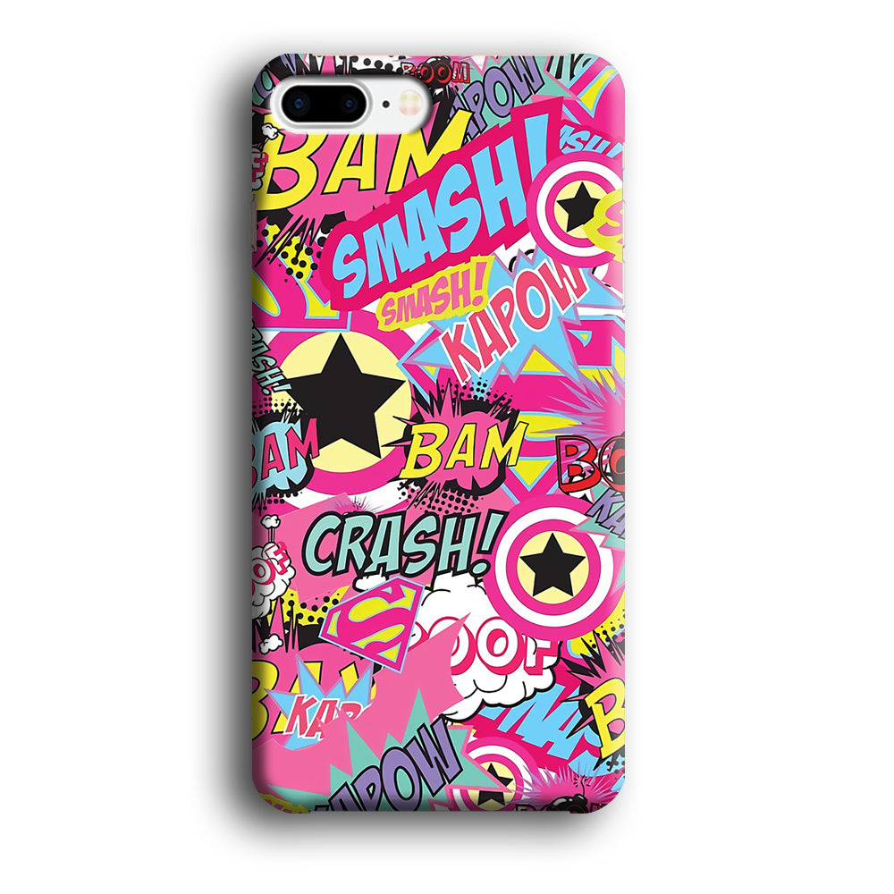 Doodle Smash and Crash iPhone 7 Plus 3D Case