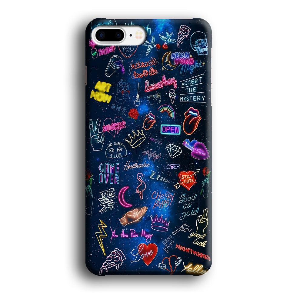 Doodle Space Every Where iPhone 8 Plus 3D Case