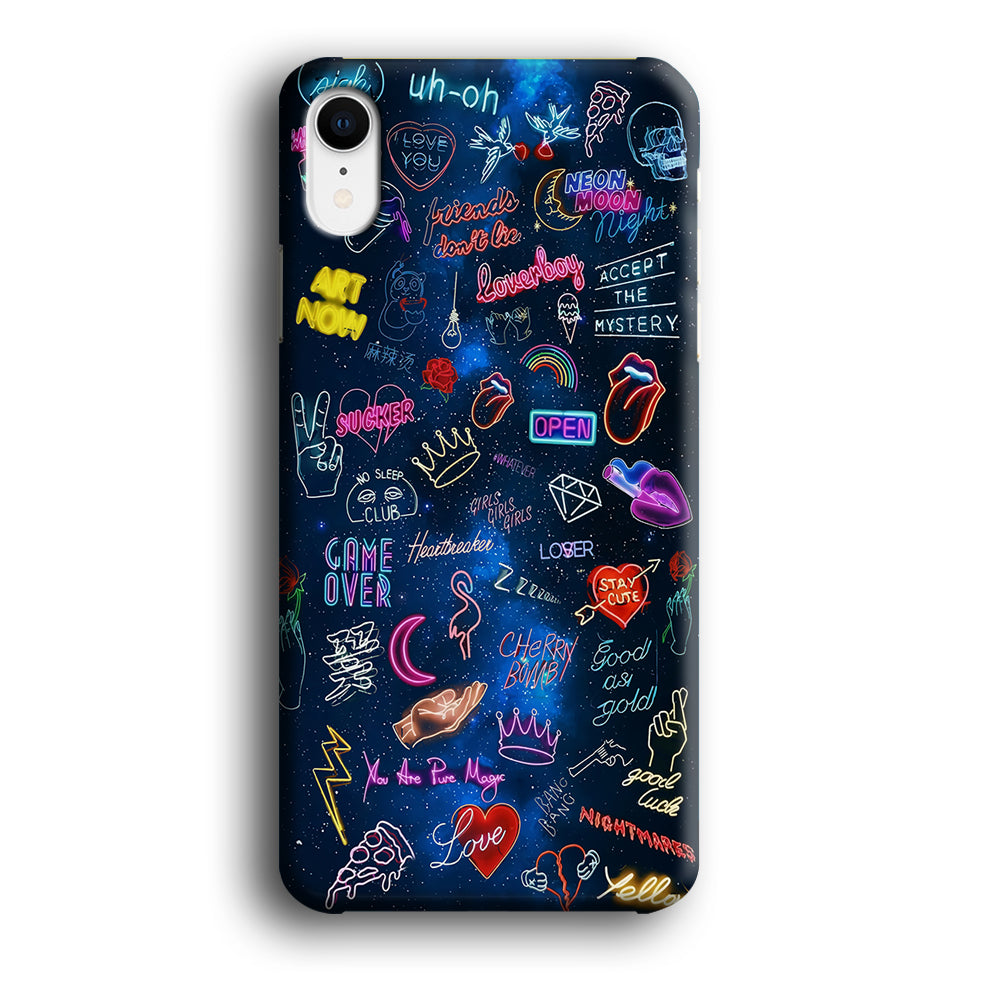 Doodle Space Every Where iPhone XR 3D Case