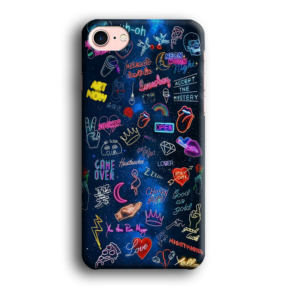 Doodle Space Every Where iPhone 8 3D Case