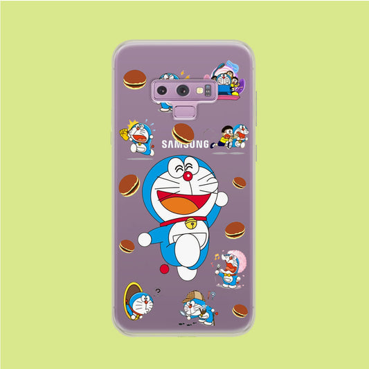 Doraemon Delight Samsung Galaxy Note 9 Clear Case