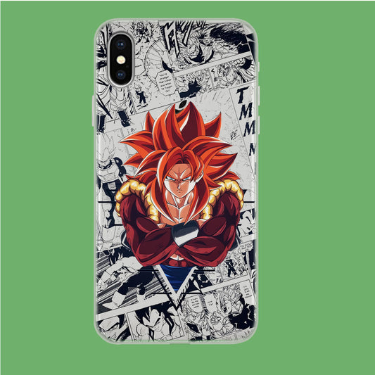 Dragon Ball Z Fusion of Super Saiya 4 iPhone X Clear Case