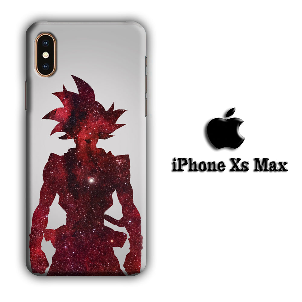 Dragon Ball Z Goku Red Silhouette iPhone Xs Max 3D Case