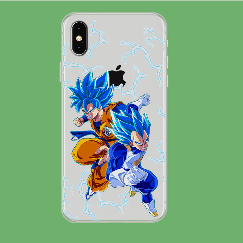 Dragon Ball Z Saiyan Blue iPhone Xs Max Clear Case