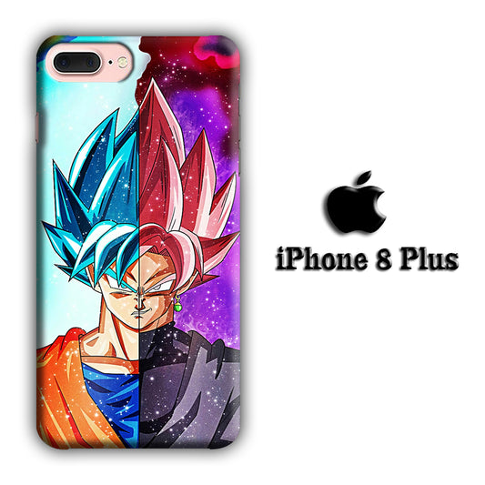Dragon Ball Z Saiyan Blue to Rose iPhone 8 Plus 3D Case
