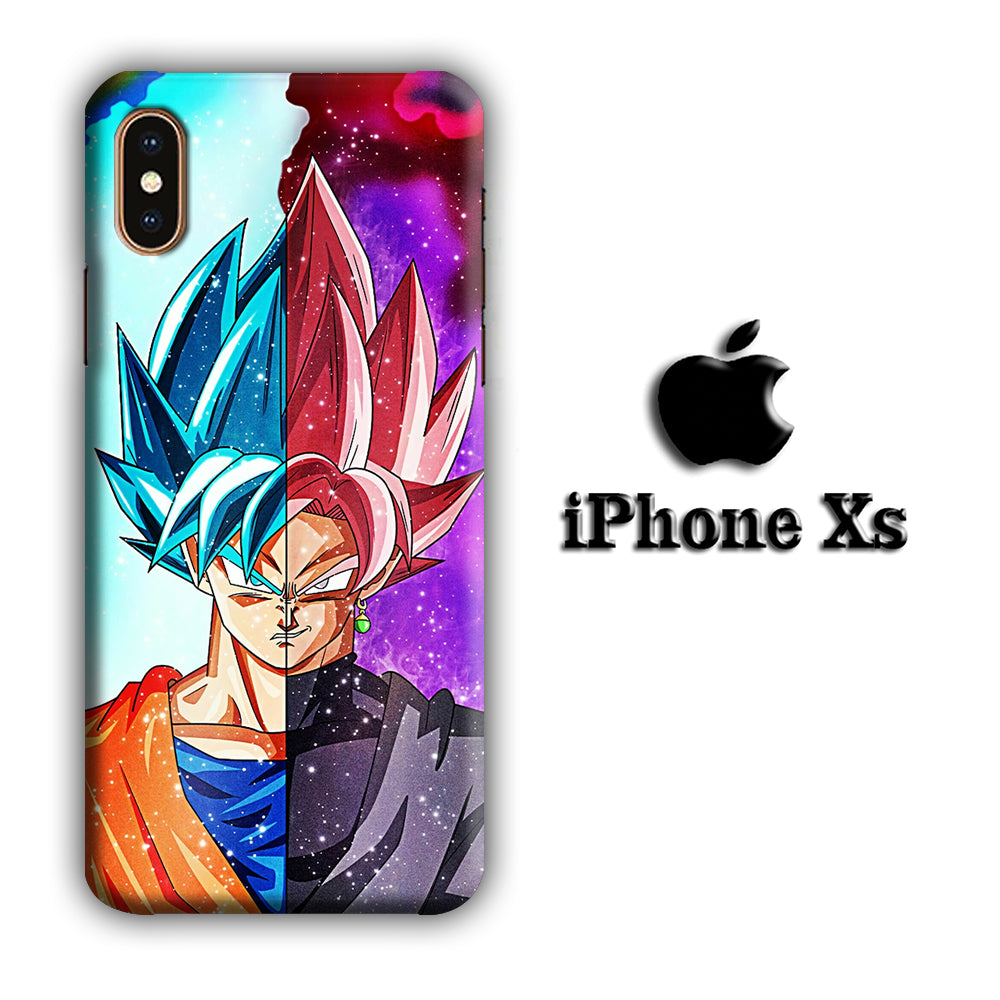 Dragon Ball Z Saiyan Blue to Rose iPhone Xs 3D Case