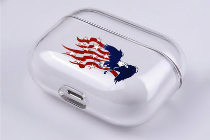 Eagle and American Flag Protective Clear Case Cover For Apple Airpod Pro