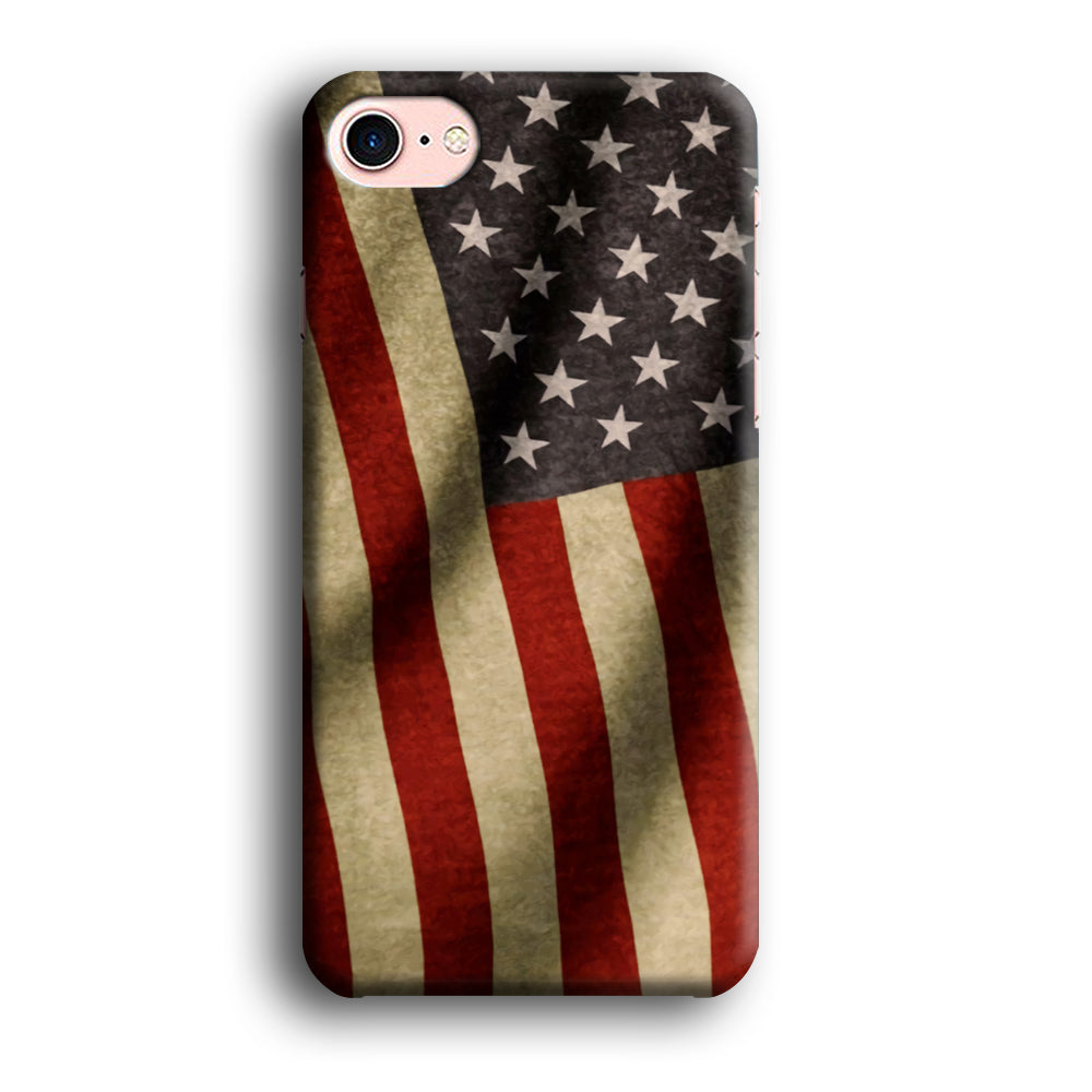 Flag of USA Old Theme iPhone 8 3D Case