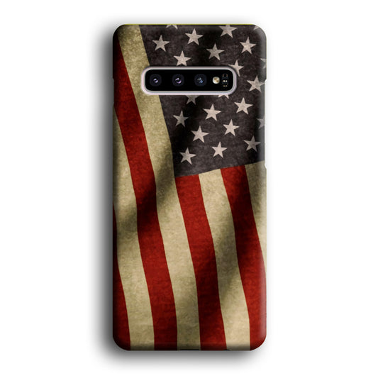 Flag of USA Old Theme Samsung Galaxy S10 Plus 3D Case