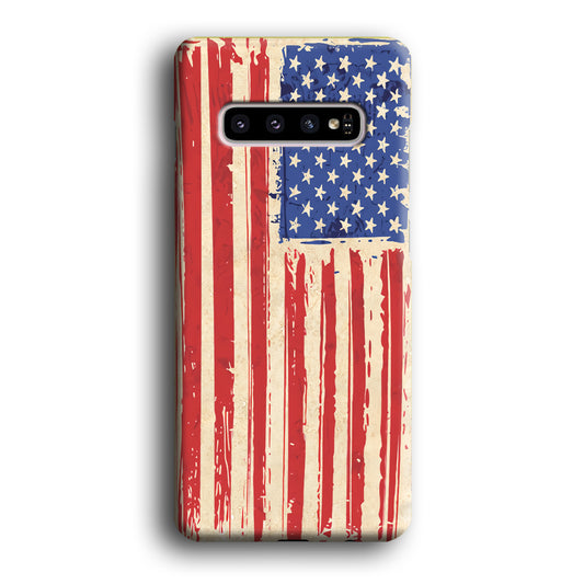 Flag of USA Sketch of Victory Samsung Galaxy S10 Plus 3D Case