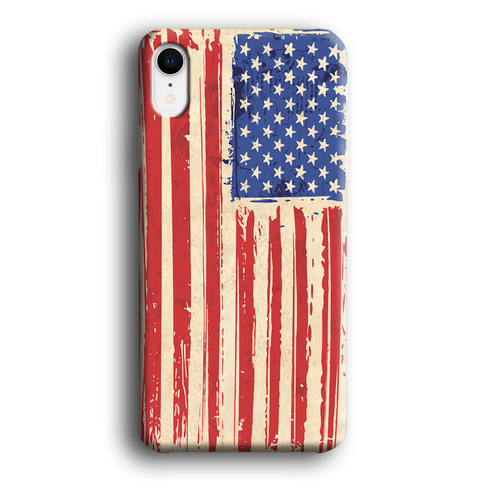 Flag of USA Sketch of Victory iPhone XR 3D Case