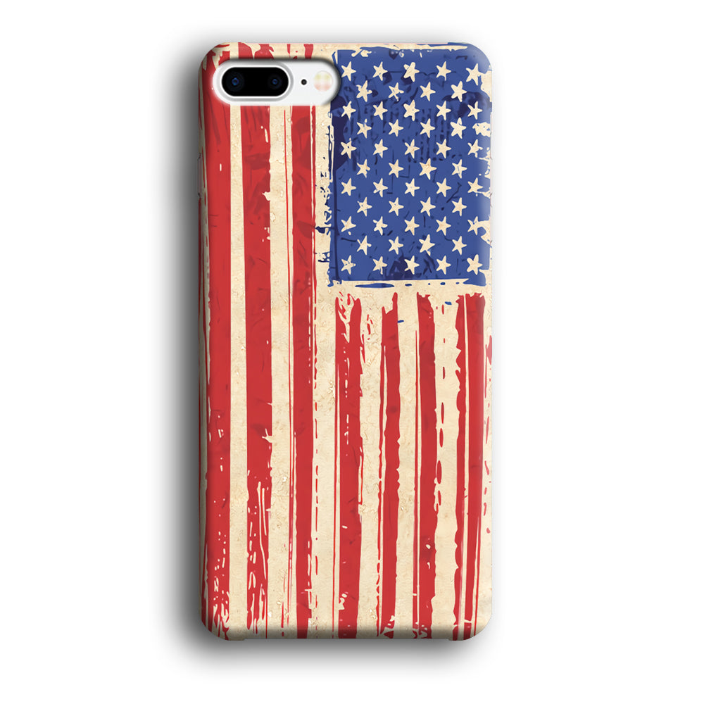 Flag of USA Sketch of Victory iPhone 7 Plus 3D Case