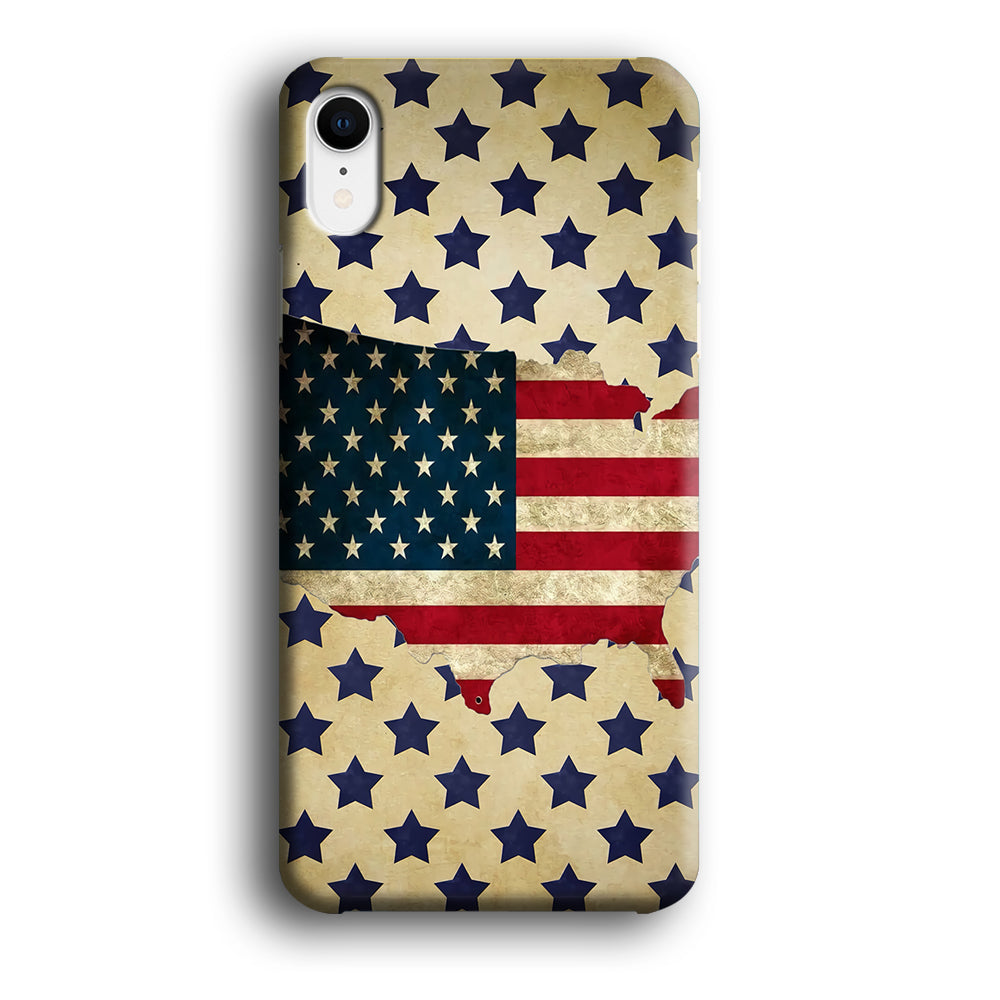 Flag of USA Star Zone iPhone XR 3D Case