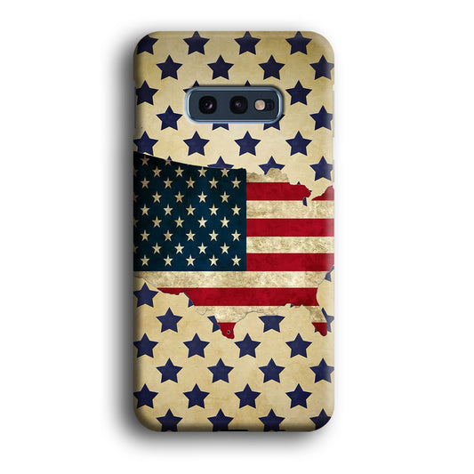 Flag of USA Star Zone Samsung Galaxy S10E 3D Case