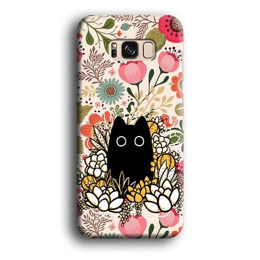 Flower Cat Bucket Samsung Galaxy S8 3D Case