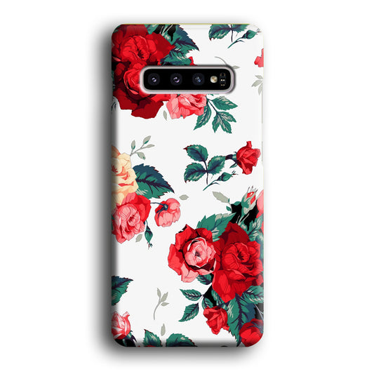 Flower Big Red Rose Samsung Galaxy S10 3D Case