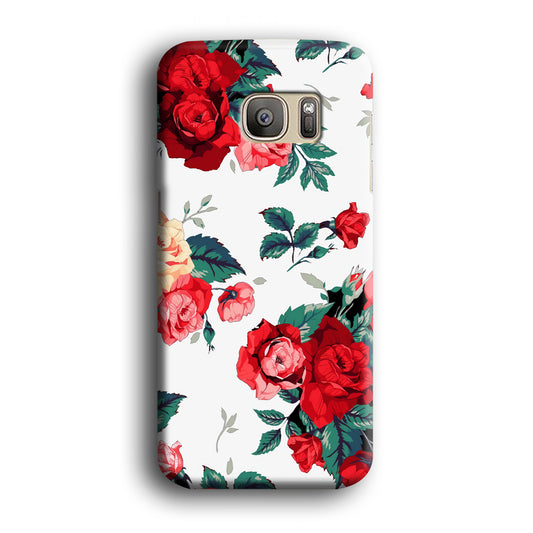 Flower Big Red Rose Samsung Galaxy S7 Edge 3D Case