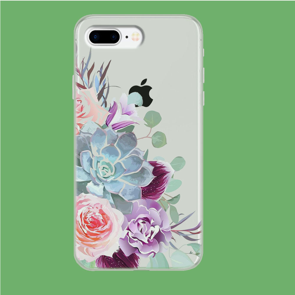 Flower Bucket Art iPhone 8 Plus Clear Case