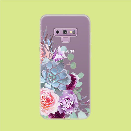 Flower Bucket Art Samsung Galaxy Note 9 Clear Case