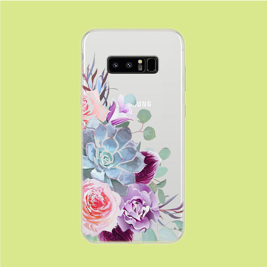 Flower Bucket Art Samsung Galaxy Note 8 Clear Case