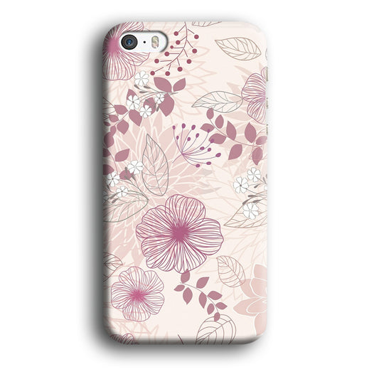 Flower Line Art iPhone 5 | 5s 3D Case