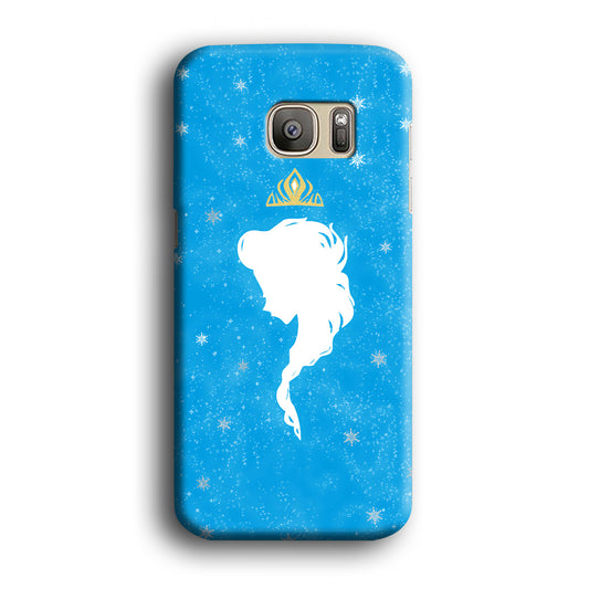 Frozen Elsa on Silhouette Samsung Galaxy S7 Edge 3D Case