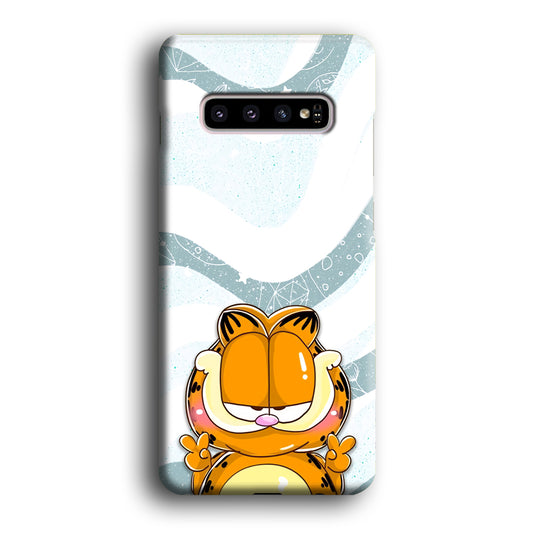 Garfield Finger of Peace Samsung Galaxy S10 3D Case