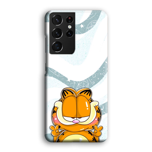 Garfield Finger of Peace Samsung Galaxy S21 Ultra 3D Case