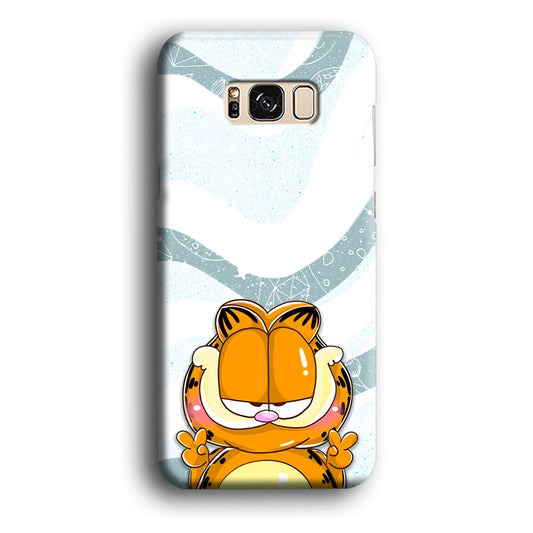 Garfield Finger of Peace Samsung Galaxy S8 3D Case