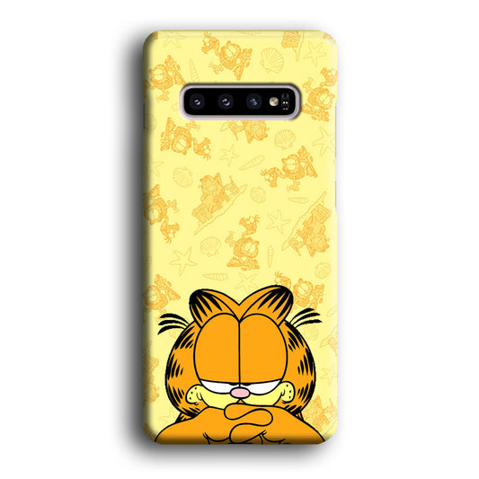Garfield Thinking Seriously Samsung Galaxy S10 3D Case
