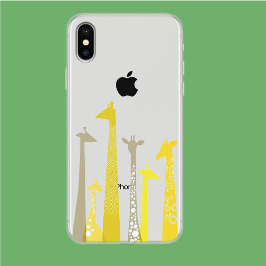 Giraffe, The Long Neck iPhone Xs Clear Case