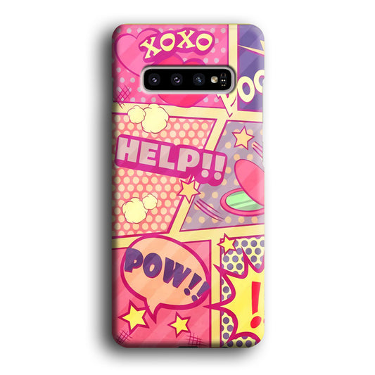 Girly Comic Pow Samsung Galaxy S10 3D Case