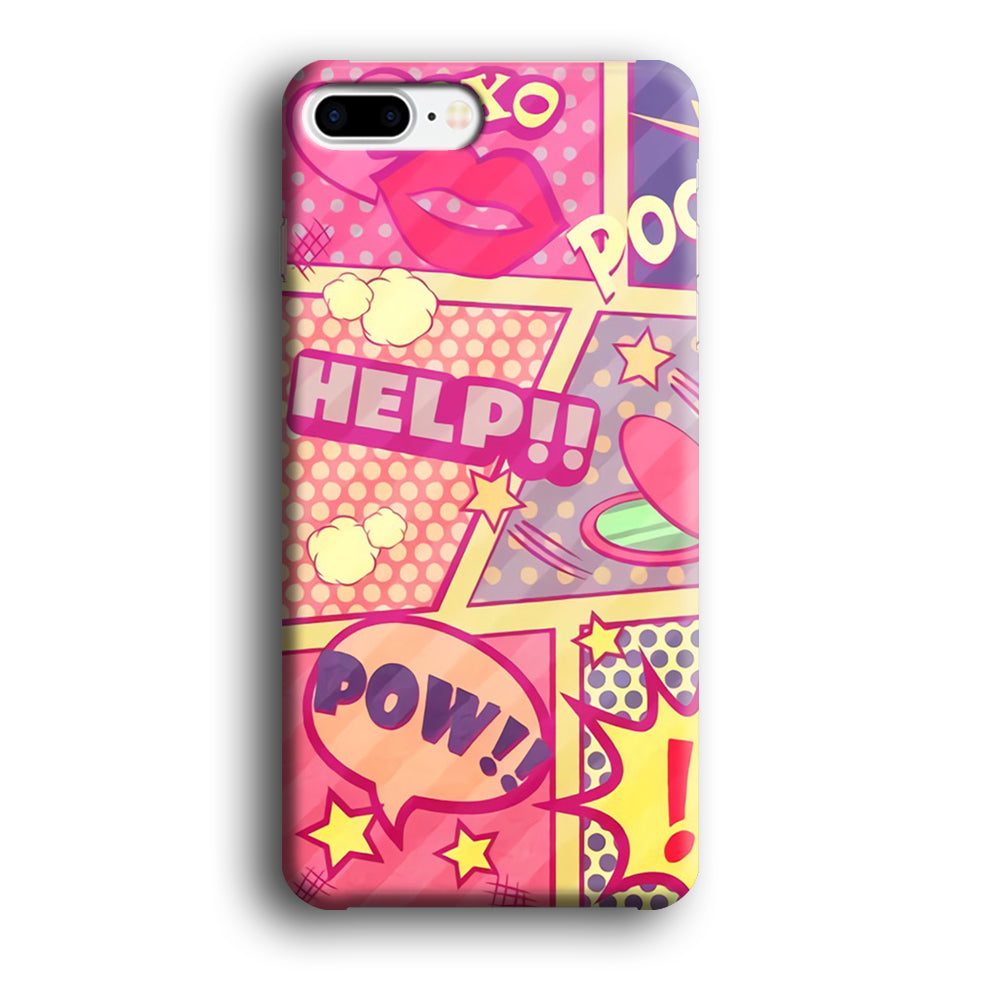 Girly Comic Pow iPhone 8 Plus 3D Case