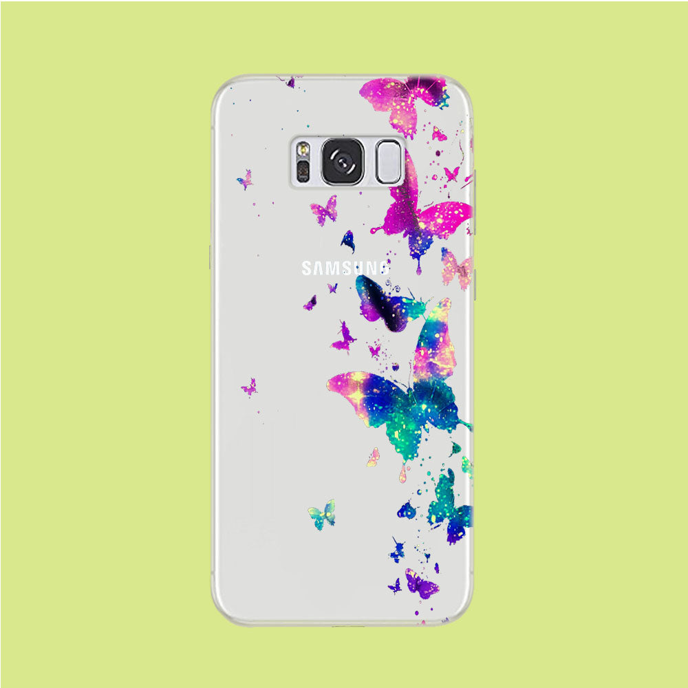 Glitter Butterfly Samsung Galaxy S8 Plus Clear Case