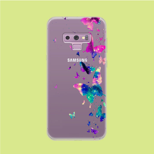 Glitter Butterfly Samsung Galaxy Note 9 Clear Case