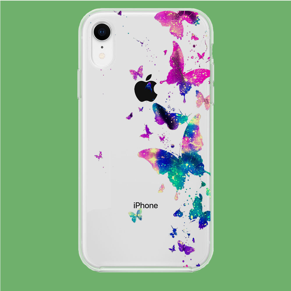 Glitter Butterfly iPhone XR Clear Case