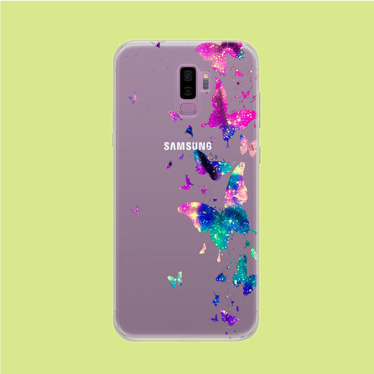 Glitter Butterfly Samsung Galaxy S9 Plus Clear Case