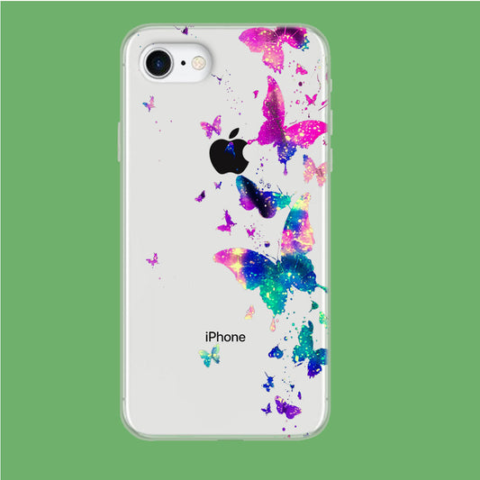 Glitter Butterfly iPhone 8 Clear Case