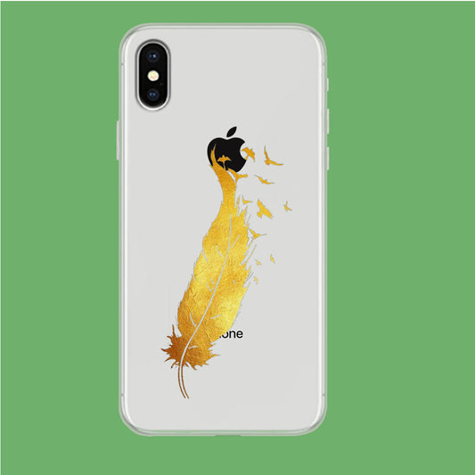 Gold Magic Bird iPhone Xs Clear Case