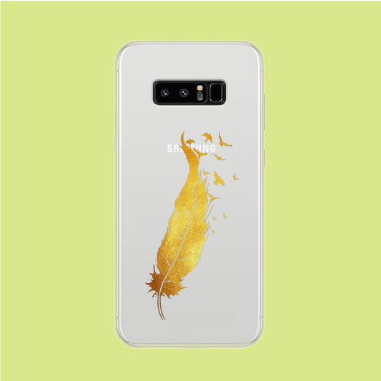 Gold Magic Bird Samsung Galaxy Note 8 Clear Case